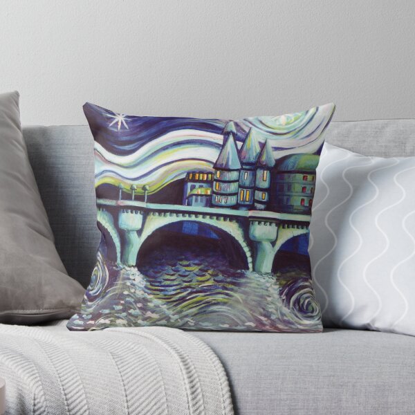 Paris Night Throw Pillow