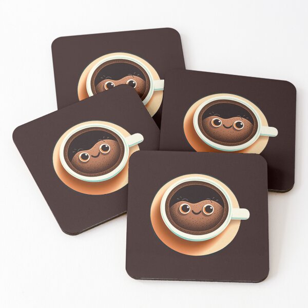 Item preview, Wake Up and Smell the Coffee - Coaster Art Illustration designed and sold by PixelPerfectCo.