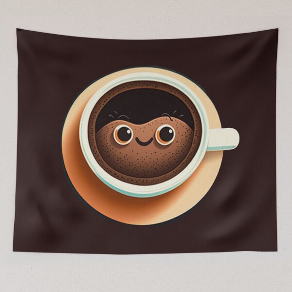 Item preview, Wake Up and Smell the Coffee - Coaster Art Illustration designed and sold by PixelPerfectCo.