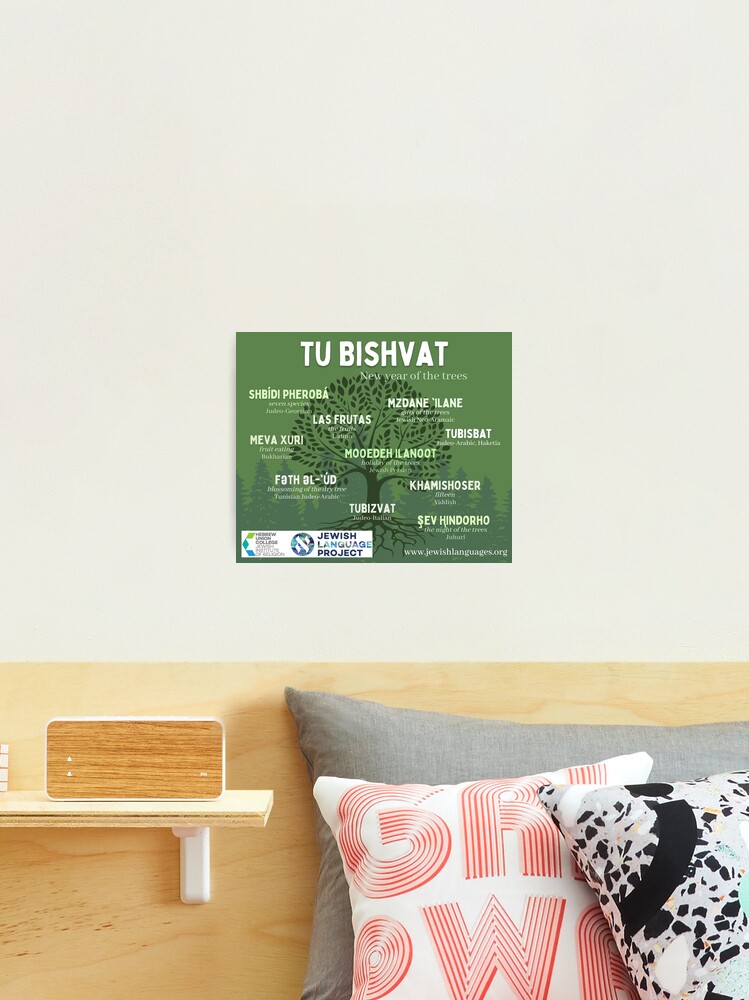 Thumbnail 1 of 3, Photographic Print, Tu Bishvat - New Year of the Trees - in 10 Jewish Languages designed and sold by hucjlp.