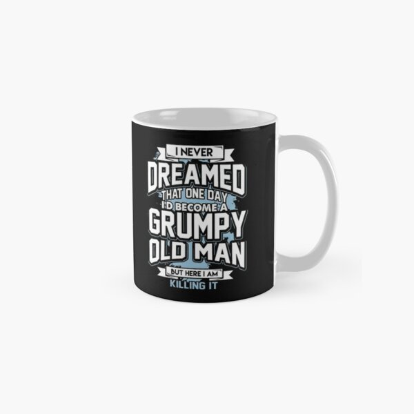 Grumpy Old Git Mug Black Grumpy Git Mug Funny Mug Hand Decorated in the UK 