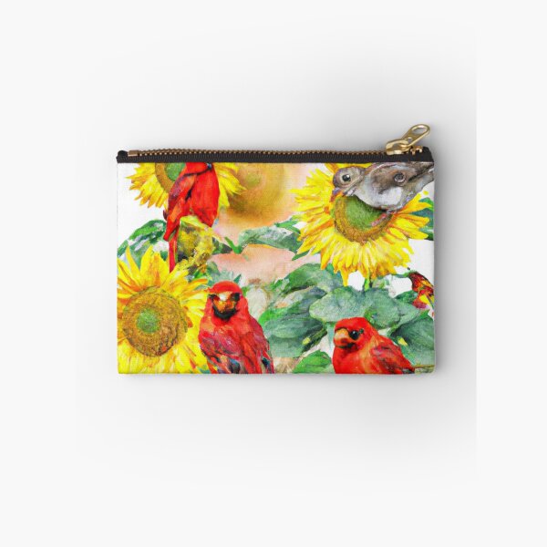 Item preview, Sunflowers Cardinal Birds Watercolor Painting | A beautiful Watercolor Painting designed and sold by Color-Me-Blue.