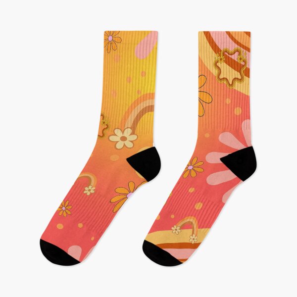 Item preview, Retro Orange Floral Pattern designed and sold by my-green-gecko.