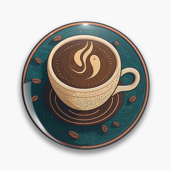Item preview, Wake Up and Smell the Coffee - Coaster Art Illustration designed and sold by PixelPerfectCo.