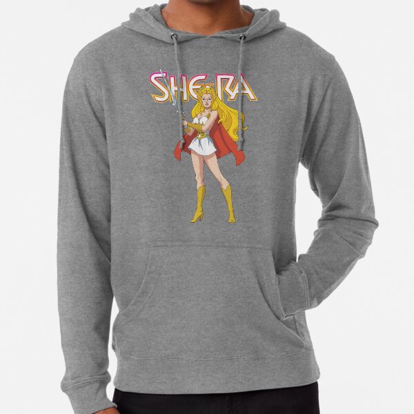 80s "She-Ra: Princess of Power" Classic He-Man Animation Spinoff Character and Official Logotype Lightweight Hoodie