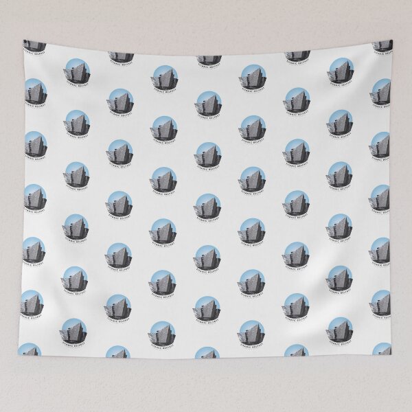 Item preview, Titanic Belfast, Northern Ireland Throw Pillow designed and sold by lindsaybroosign.