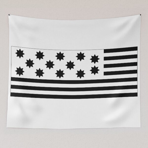Item preview, Guilford Courthouse Flag Black and White designed and sold by anathemawrath.