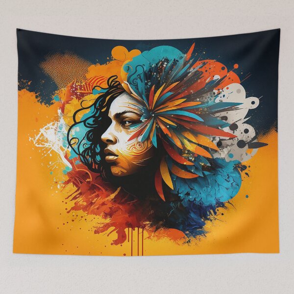 Item preview, Latino Inspired Abstract 5 - Vibrant Design on Redbubble designed and sold by RuizCreative.