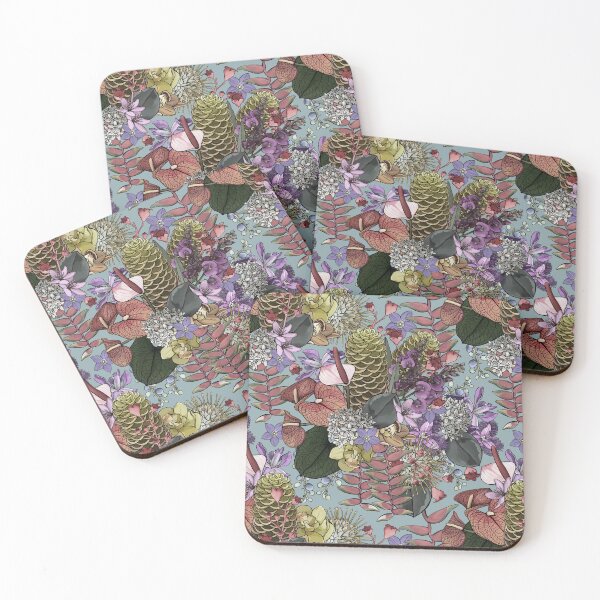 Item preview, Australian Vintage Tropical Summer Wildflowers designed and sold by Sketchbook Designs.