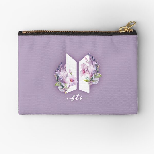 BTS Flowers Zipper Pouch