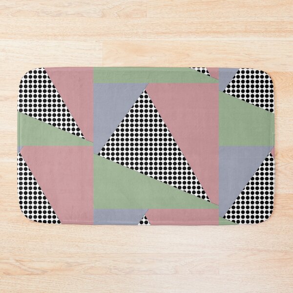 Item preview, Color areas with black dots, sage green, pink and grey designed and sold by Ninaeva.