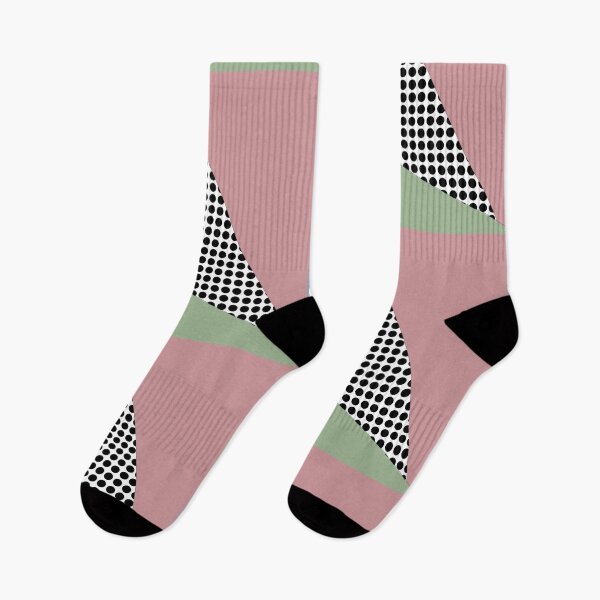 Item preview, Color areas with black dots, sage green, pink and grey designed and sold by Ninaeva.