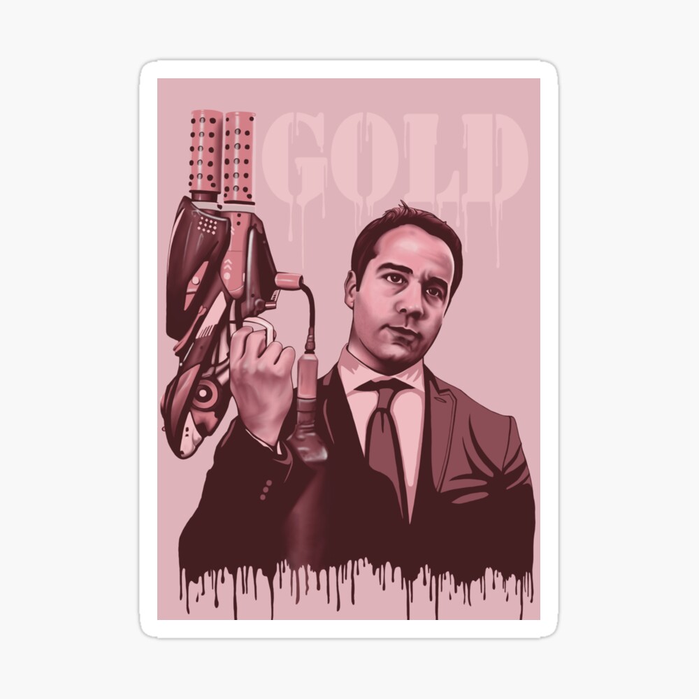 ARI GOLD Paintball Gun Entourage Poster Photo Painting Portrait CANVAS