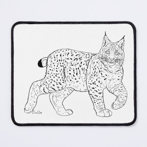 Item preview, Canada Lynx Drawing - Lynx, North American Wildcat - White Background designed and sold by EcoElsa.