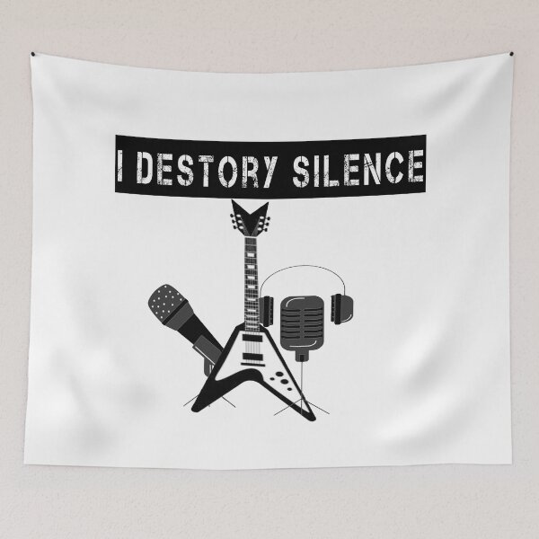 Item preview, I Destroy Silence Guitar designed and sold by TheGreedyCrypto.
