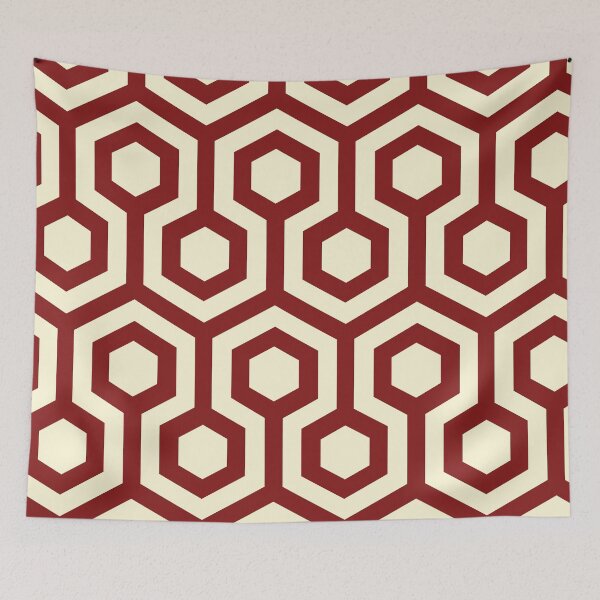Item preview, Crimson and Cream Hexagon Pattern #169 designed and sold by sublimepw.