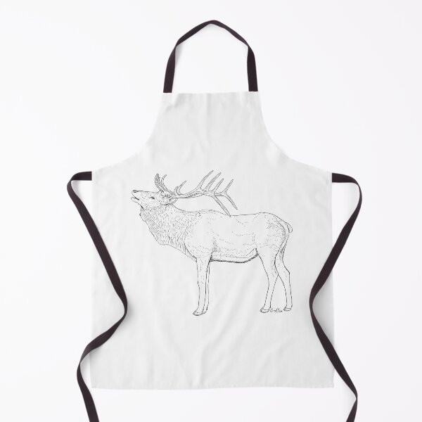 Item preview, Elk Drawing - Elk Illustration - White Background designed and sold by EcoElsa.