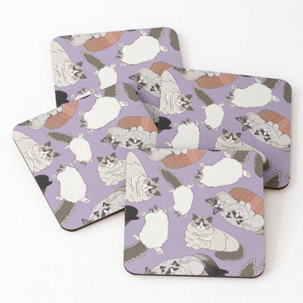 Item preview, Ragdoll Cats Seamless Pattern - Lavender designed and sold by EcoElsa.