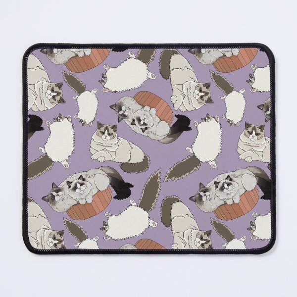 Item preview, Ragdoll Cats Seamless Pattern - Lavender designed and sold by EcoElsa.