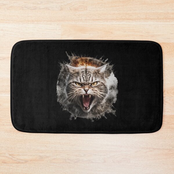Item preview, Light Brown Cat With Yellow Eye Looking Angry And  Wild With Smoked Background designed and sold by adembulut.