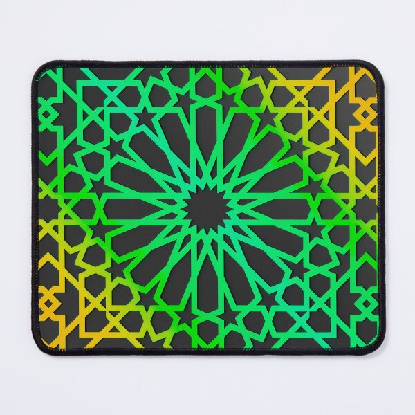 Item preview, Geometric ornament in arabian style. Yellow and green gradient arabesque pattern. designed and sold by Patternomania.