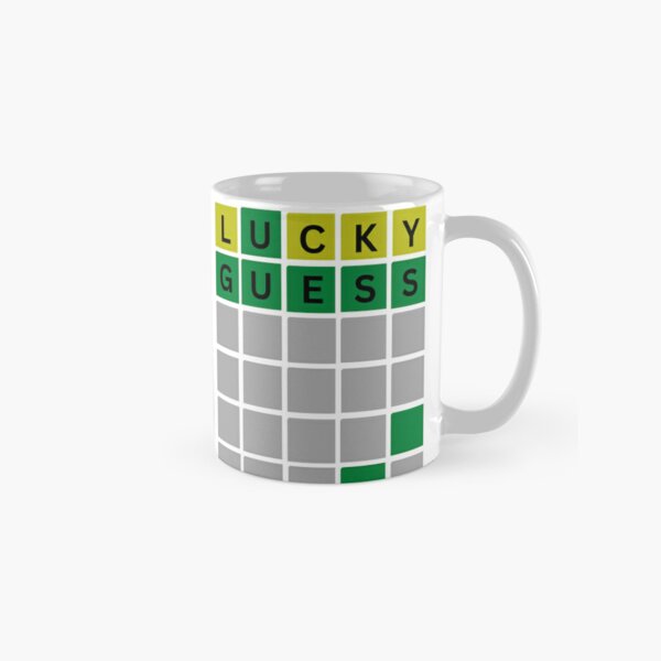 Wordle Lucky Guess - Funny Wordl Grid Word Game Design Coffee Mug for Sale  by MintGubbins