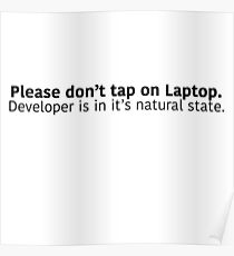 Don't Tap on Glass- Dev Poster