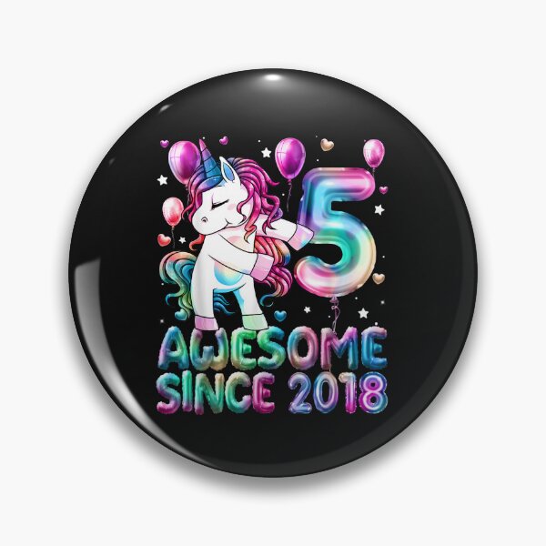Item preview, 5 Years Old Unicorn Flossing 5th Birthday Girl Unicorn Party T-Shirt designed and sold by Baron-Hagen.
