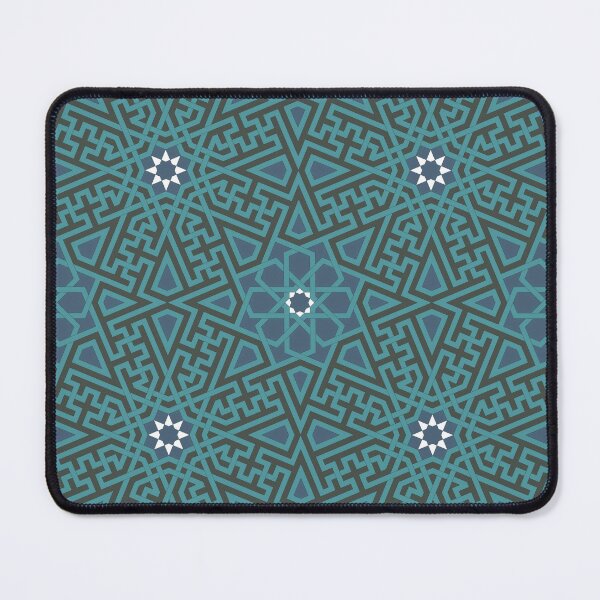 Item preview, Geometric ornament in arabian style. Blue arabesque pattern. designed and sold by Patternomania.
