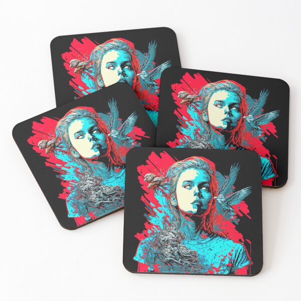 Item preview, Red T-shirt poster stickers designed and sold by BERKKIZILAY.