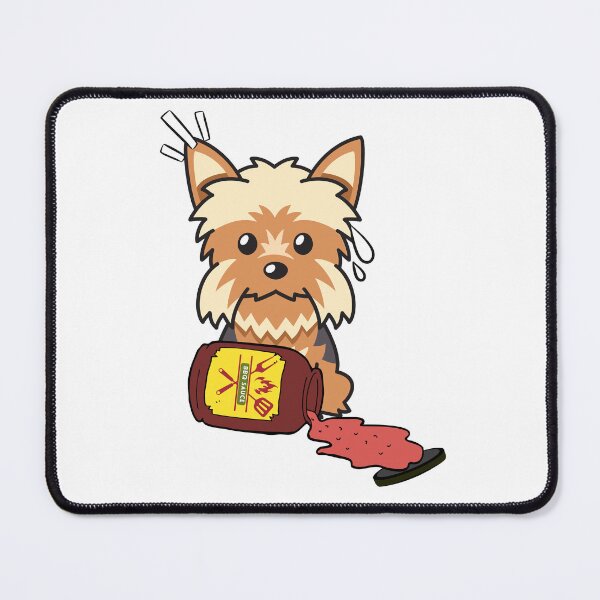 Item preview, Cute Yorkshire Terrier Spilled BBQ Sauce designed and sold by Pet Station.