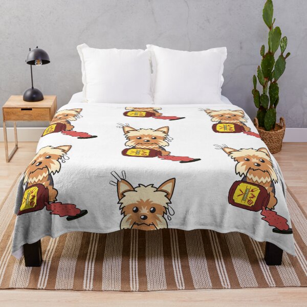 Item preview, Cute Yorkshire Terrier Spilled BBQ Sauce designed and sold by Pet Station.