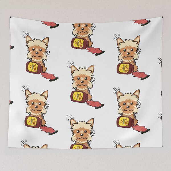 Item preview, Cute Yorkshire Terrier Spilled BBQ Sauce designed and sold by Pet Station.