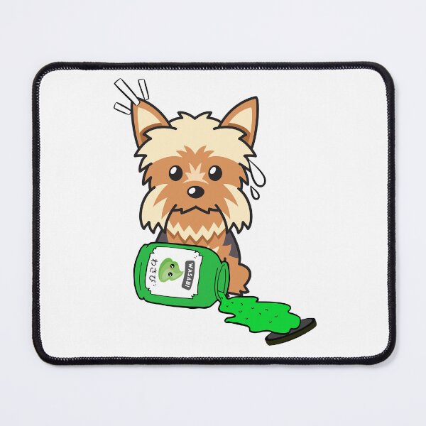 Item preview, Cute Yorkshire Terrier Spilled Wasabi Sauce designed and sold by Pet Station.