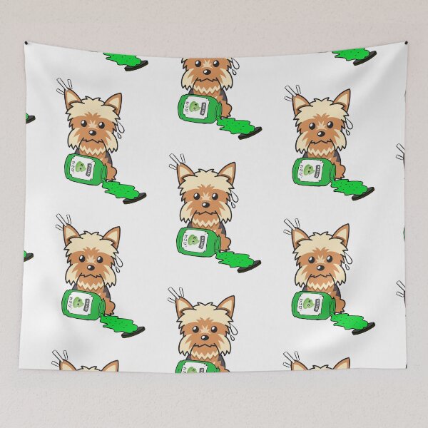 Item preview, Cute Yorkshire Terrier Spilled Wasabi Sauce designed and sold by Pet Station.