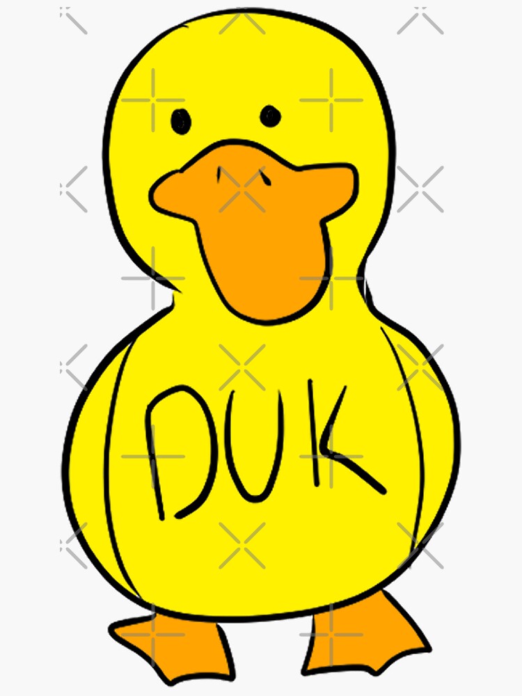 "Duk" Sticker for Sale by TheLooneyChick | Redbubble