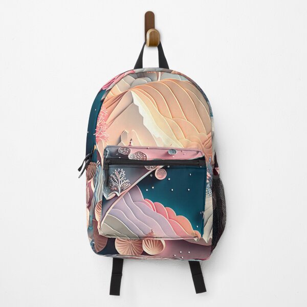 Item preview, 3D illustration of magical landscape with intricate Christmas trees and shells designed and sold by UmagineArts.
