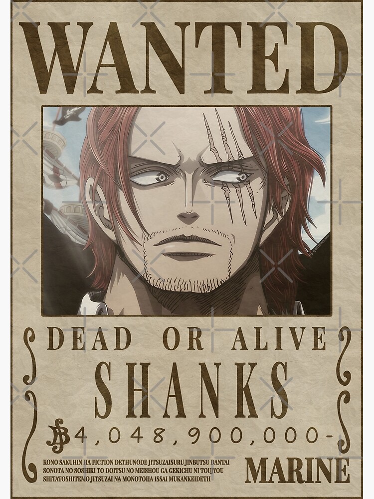 ONE PIECE - Poster «Wanted Shanks» (52x38)