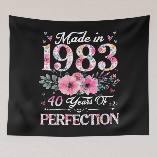 Item preview, 40 Year Old Made In 1983 Floral 40th Birthday Gifts Women T-Shirt designed and sold by Baron-Hagen.