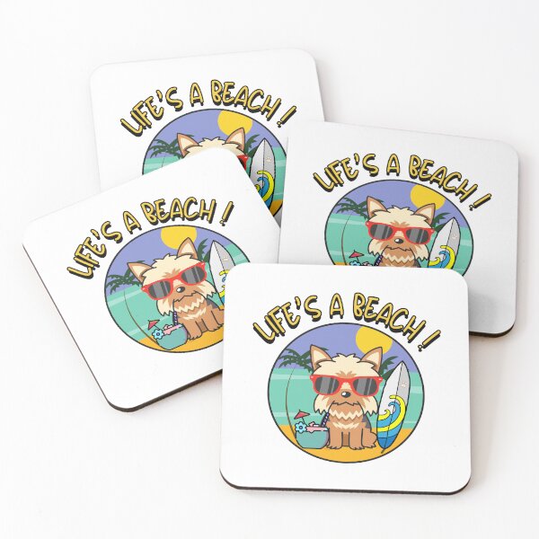 Item preview, Yorkshire  Terrier on the beach designed and sold by Pet Station.