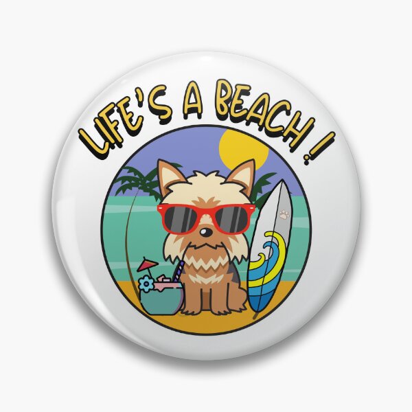 Item preview, Yorkshire  Terrier on the beach designed and sold by Pet Station.