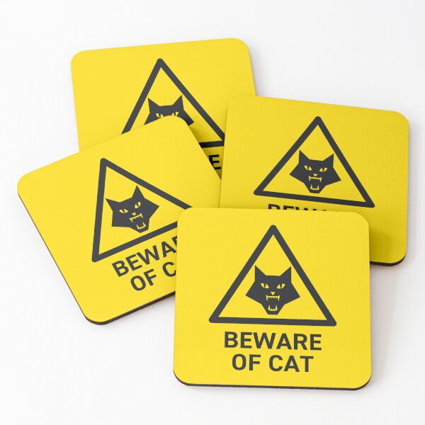 Item preview, Beware Of Cat Pet Safety Warning Sign designed and sold by VoodooCircus.
