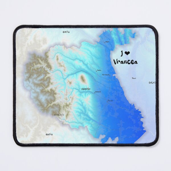 Item preview, Vrancea County Map, România designed and sold by maptheclouds.