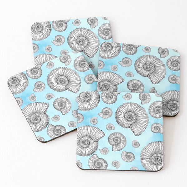 Item preview, Blue Ammonites designed and sold by Lil-Bit-Batty.