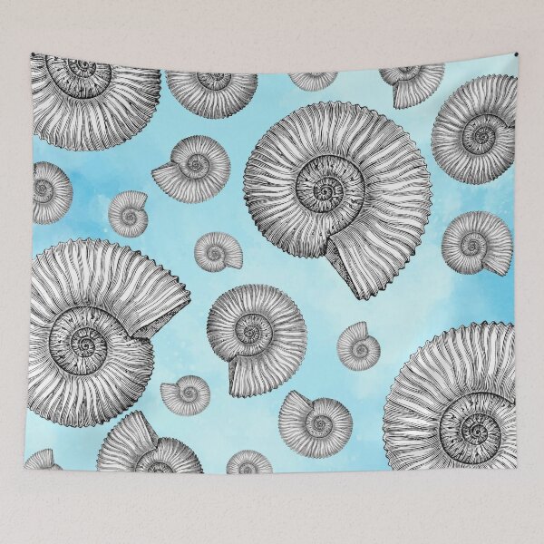 Item preview, Blue Ammonites designed and sold by Lil-Bit-Batty.