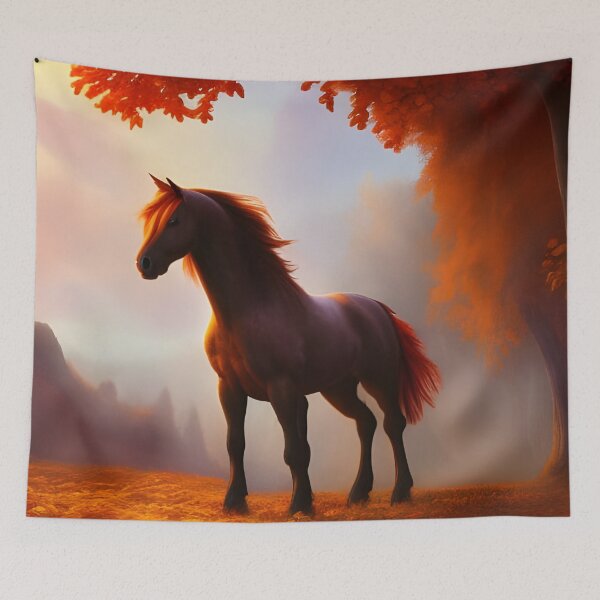 Item preview, Horse underneath autumn tree designed and sold by MIGSZ.