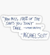 the office, michael scott - wayne gretzky quote Sticker