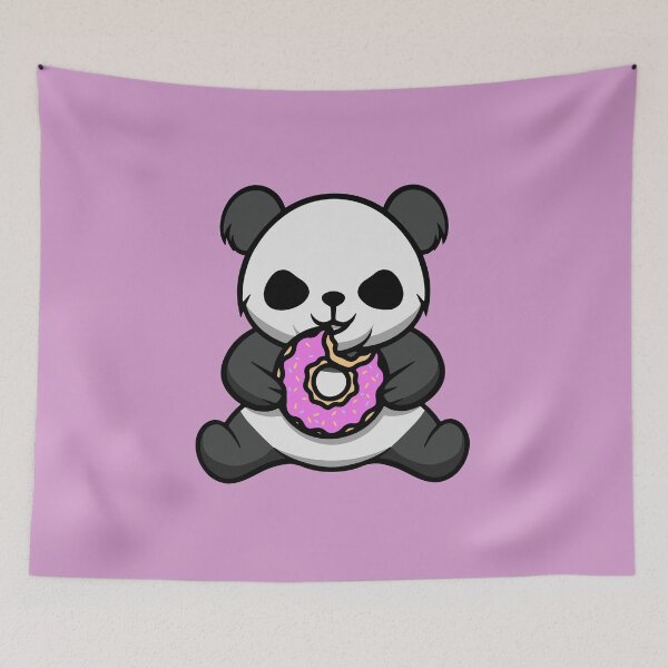 Item preview, Cute Panda Eating Donut designed and sold by cubbone.