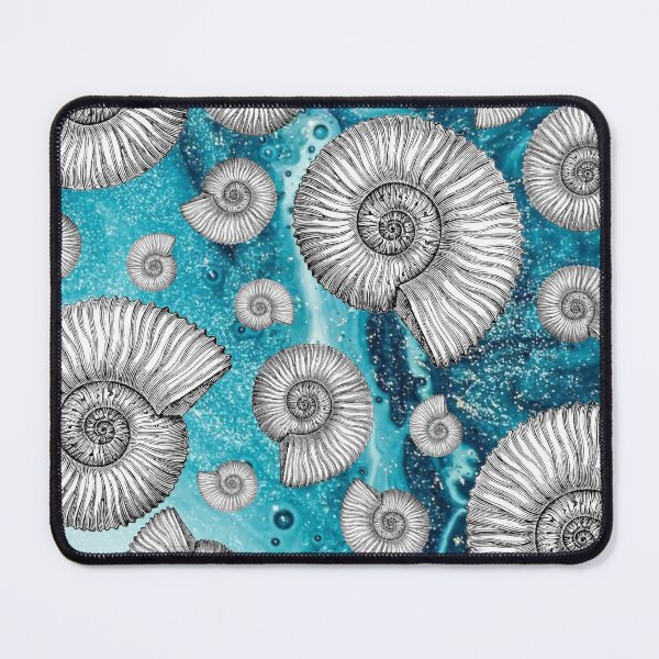 Item preview, Blue Marble Ammonites designed and sold by Lil-Bit-Batty.