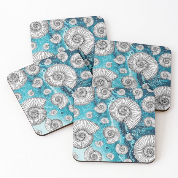 Item preview, Blue Marble Ammonites designed and sold by Lil-Bit-Batty.